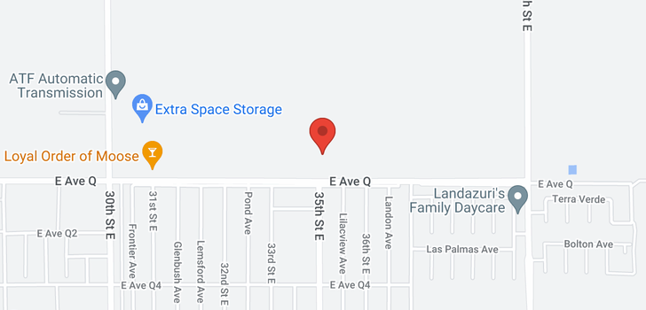map of Vac/35th Ste Drt /Vic Avenue P Palmdale, CA 93550